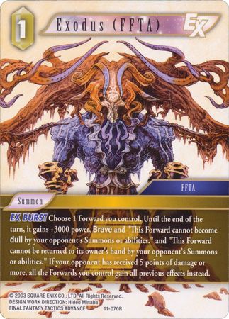 Exodus FFTA EX 11 070R Rare Exodus FFTA EX 11 070R Rare