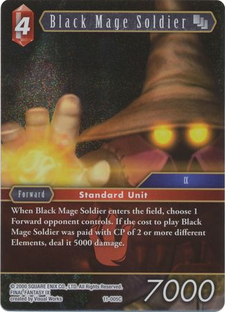 Black Mage Soldier 11 005C Common Foil Opus XI Collection Soldier s Return Foil Singles Black Mage Soldier 11 005C Common Foil Opus XI Collection Soldier s Return Foil Singles