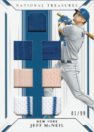 Jeff McNeil 2019 National Treasures 01 99 7 Jersey Relic Bat Panini Baseball 21167 2019 National Treasures Singles Jeff McNeil 2019 National Treasures 01 99 7 Jersey Relic Bat Panini Baseball 21167 2019 National Treasures Singles