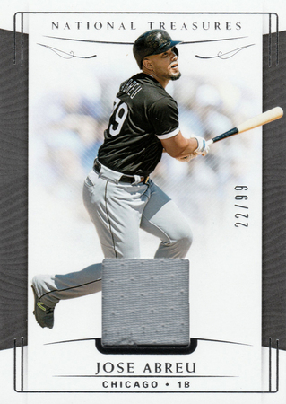 Jose Abreu 2019 National Treasures 22 99 Jersey Relic Panini Baseball 21170 2019 National Treasures Singles Jose Abreu 2019 National Treasures 22 99 Jersey Relic Panini Baseball 21170 2019 National Treasures Singles