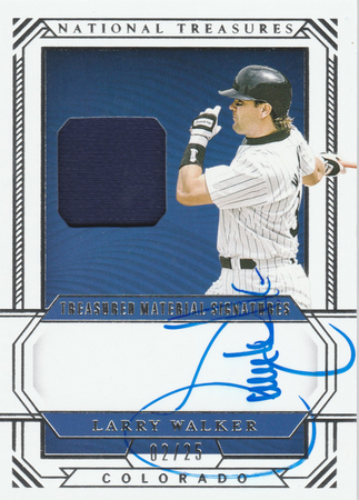 Larry Walker 2019 National Treasures 02 25 Patch Auto Autograph Panini 21174 2019 National Treasures Singles Larry Walker 2019 National Treasures 02 25 Patch Auto Autograph Panini 21174 2019 National Treasures Singles