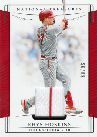 Rhys Hoskins 2019 National Treasures 60 99 Jersey Relic Panini Baseball 21180 Rhys Hoskins 2019 National Treasures 60 99 Jersey Relic Panini Baseball 21180
