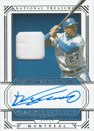 Vladimir Guerrero Sr 2019 National Treasures 13 25 Patch Auto Autograph 21187 Vladimir Guerrero Sr 2019 National Treasures 13 25 Patch Auto Autograph 21187