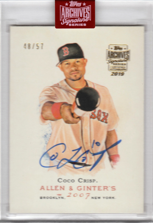 Coco Crisp 2019 Topps Archives 48 57 Auto 2007 Autograph Retired 21201 Coco Crisp 2019 Topps Archives 48 57 Auto 2007 Autograph Retired 21201