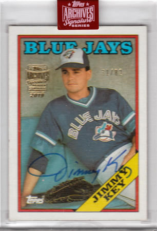 Jimmy Key 2019 Topps Archives 31 82 Auto 1988 Autograph Retired 21206 Jimmy Key 2019 Topps Archives 31 82 Auto 1988 Autograph Retired 21206