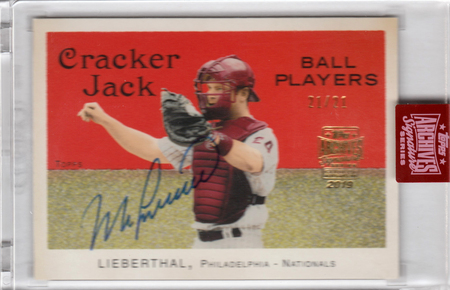Mike Lieberthal 2019 Topps Archives 21 21 Auto 2004 Cracker Jack Autograph 21210 2019 Topps Archives Retired Singles Mike Lieberthal 2019 Topps Archives 21 21 Auto 2004 Cracker Jack Autograph 21210 2019 Topps Archives Retired Singles