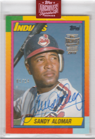 Sandy Alomar 2019 Topps Archives 01 14 Auto 1990 Traded Autograph 21212 2019 Topps Archives Retired Singles Sandy Alomar 2019 Topps Archives 01 14 Auto 1990 Traded Autograph 21212 2019 Topps Archives Retired Singles