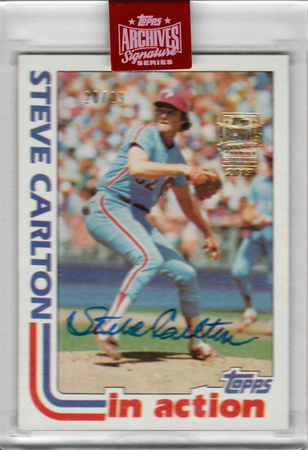 Steve Carlton 2019 Topps Archives 20 29 Auto 1982 Autograph Retired 21213 Steve Carlton 2019 Topps Archives 20 29 Auto 1982 Autograph Retired 21213