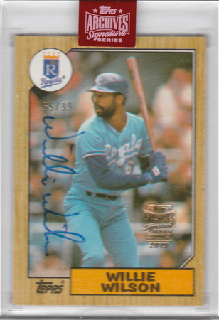 Willie Wilson 2019 Topps Archives 65 99 Auto 1987 Autograph Retired 21214 Willie Wilson 2019 Topps Archives 65 99 Auto 1987 Autograph Retired 21214