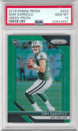 Sam Darnold 2018 Panini Prizm PSA 10 GEM MINT 203 Refractor Rookie 21221 Sam Darnold 2018 Panini Prizm PSA 10 GEM MINT 203 Refractor Rookie 21221