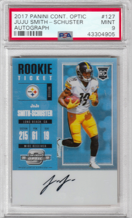 Juju Smith Schuster 2017 Contenders Optic PSA 9 Auto Autograph Rookie Panini 21222 Football Trading Card Singles Juju Smith Schuster 2017 Contenders Optic PSA 9 Auto Autograph Rookie Panini 21222 Football Trading Card Singles