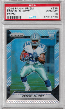 Ezekiel Elliott 2016 Panini Prizm PSA 10 Silver 238 Refractor Rookie Panini 21227 Football Trading Card Singles Ezekiel Elliott 2016 Panini Prizm PSA 10 Silver 238 Refractor Rookie Panini 21227 Football Trading Card Singles