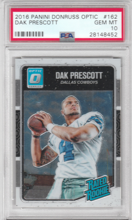 Dak Prescott 2016 Panini Donruss Optic PSA 10 Rookie 162 Panini 21226 Football Trading Card Singles Dak Prescott 2016 Panini Donruss Optic PSA 10 Rookie 162 Panini 21226 Football Trading Card Singles