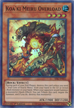 Koa ki Meiru Overload SESL EN051 Super Rare 1st Edition Koa ki Meiru Overload SESL EN051 Super Rare 1st Edition