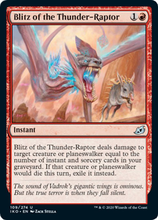 Blitz of the Thunder Raptor 109 274 Ikoria Lair of Behemoths Singles Blitz of the Thunder Raptor 109 274 Ikoria Lair of Behemoths Singles