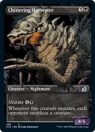 Chittering Harvester 288 Alternate Art Showcase Ikoria Lair of Behemoths Singles Chittering Harvester 288 Alternate Art Showcase Ikoria Lair of Behemoths Singles