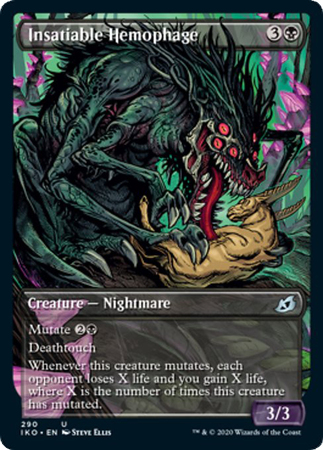 Insatiable Hemophage 290 Alternate Art Showcase Ikoria Lair of Behemoths Singles Insatiable Hemophage 290 Alternate Art Showcase Ikoria Lair of Behemoths Singles