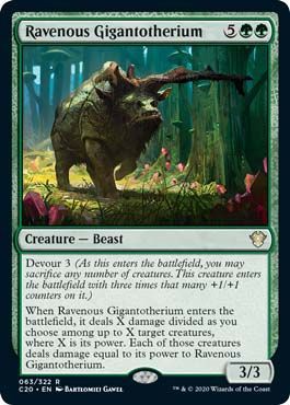 Ravenous Gigantotherium 063 322 Commander 2020 Singles Ravenous Gigantotherium 063 322 Commander 2020 Singles