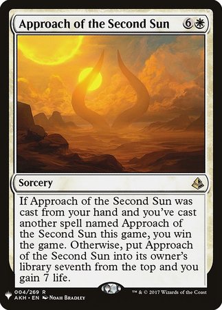 Approach of the Second Sun Mystery Booster Promo Approach of the Second Sun Mystery Booster Promo