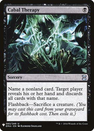 Cabal Therapy Mystery Booster Promo Cabal Therapy Mystery Booster Promo