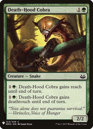 Death Hood Cobra Mystery Booster Promo Mystery Booster Singles Death Hood Cobra Mystery Booster Promo Mystery Booster Singles