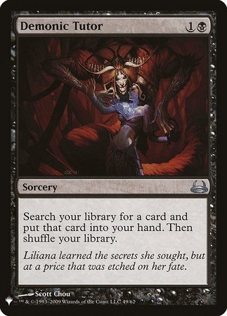 Demonic Tutor Mystery Booster Promo Demonic Tutor Mystery Booster Promo