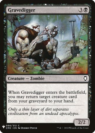 Gravedigger Mystery Booster Promo Mystery Booster Singles Gravedigger Mystery Booster Promo Mystery Booster Singles