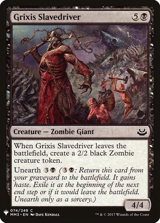 Grixis Slavedriver Mystery Booster Promo Mystery Booster Singles Grixis Slavedriver Mystery Booster Promo Mystery Booster Singles