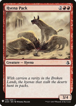 Hyena Pack Mystery Booster Promo Mystery Booster Singles Hyena Pack Mystery Booster Promo Mystery Booster Singles