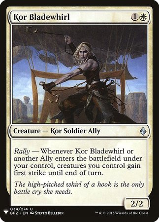 Kor Bladewhirl Mystery Booster Promo Mystery Booster Singles Kor Bladewhirl Mystery Booster Promo Mystery Booster Singles