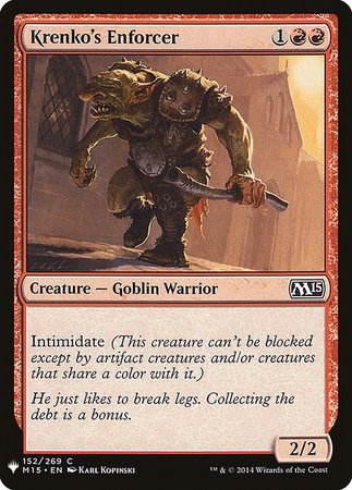 Krenko s Enforcer Mystery Booster Promo Mystery Booster Singles Krenko s Enforcer Mystery Booster Promo Mystery Booster Singles