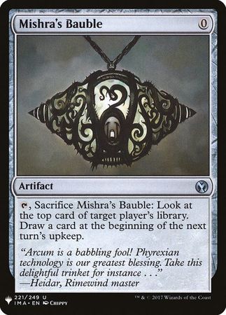 Mishra s Bauble Mystery Booster Promo Mystery Booster Singles Mishra s Bauble Mystery Booster Promo Mystery Booster Singles