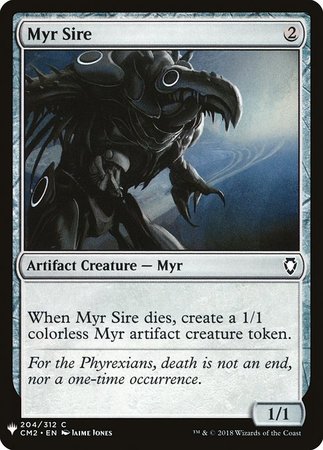 Myr Sire Mystery Booster Promo Mystery Booster Singles Myr Sire Mystery Booster Promo Mystery Booster Singles