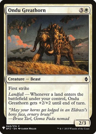 Ondu Greathorn Mystery Booster Promo Mystery Booster Singles Ondu Greathorn Mystery Booster Promo Mystery Booster Singles