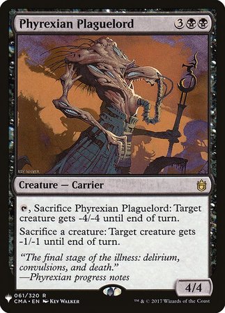 Phyrexian Plaguelord Mystery Booster Promo Mystery Booster Singles Phyrexian Plaguelord Mystery Booster Promo Mystery Booster Singles