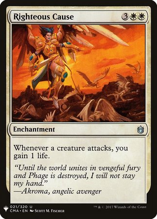 Righteous Cause Mystery Booster Promo Righteous Cause Mystery Booster Promo