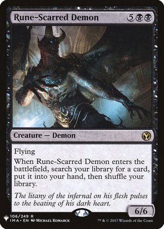 Rune Scarred Demon Mystery Booster Promo Rune Scarred Demon Mystery Booster Promo