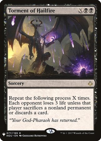 Torment of Hailfire Mystery Booster Promo Torment of Hailfire Mystery Booster Promo