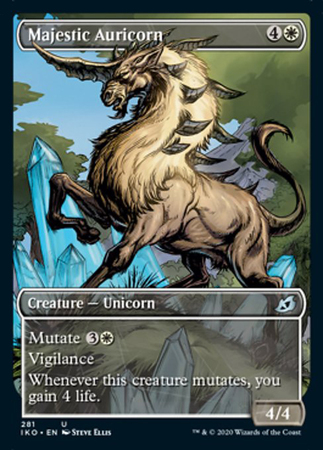 Majestic Auricorn 281 Alternate Art Showcase Ikoria Lair of Behemoths Collector Booster Singles Majestic Auricorn 281 Alternate Art Showcase Ikoria Lair of Behemoths Collector Booster Singles