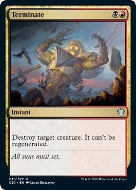 Terminate 231 322 Commander 2020 Singles Terminate 231 322 Commander 2020 Singles