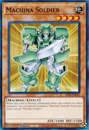Machina Soldier SR10 EN010 Common 1st Edition Structure Deck Mechanized Madness 1st Edition Singles Machina Soldier SR10 EN010 Common 1st Edition Structure Deck Mechanized Madness 1st Edition Singles