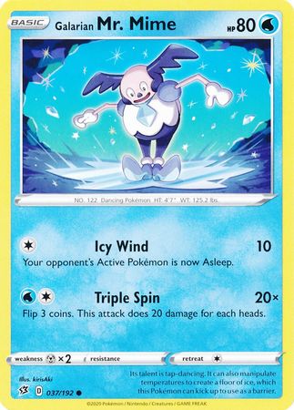 Galarian Mr Mime 037 192 Common Sword Shield Rebel Clash Singles Galarian Mr Mime 037 192 Common Sword Shield Rebel Clash Singles