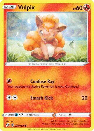 Vulpix 024 192 Common Sword Shield Rebel Clash Singles Vulpix 024 192 Common Sword Shield Rebel Clash Singles