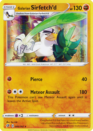 Pokemon TCG Common Galarian Farfetch'd 94/192 S&S Rebel Clash Mint/NM  Condition