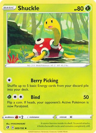 Shuckle 005 192 Uncommon Sword Shield Rebel Clash Singles Shuckle 005 192 Uncommon Sword Shield Rebel Clash Singles