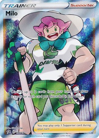 Milo 201/192 Rebel Clash Secret Rare Pokemon Card NM 