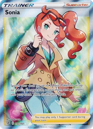 Pokemon Card Sonia 192/192 Full Art Rebel Clash NM/M 