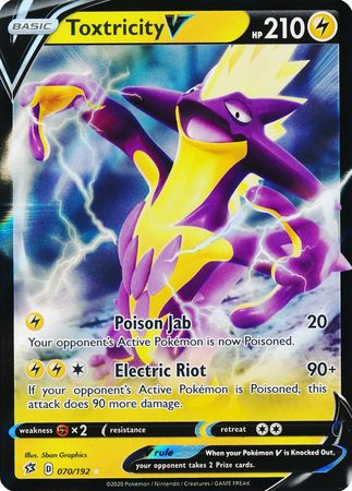  Pokemon Rebel Clash Evolution Set - Toxtricity 069/192 - Sword  & Shield - Rare 2 Card Lot : Toys & Games