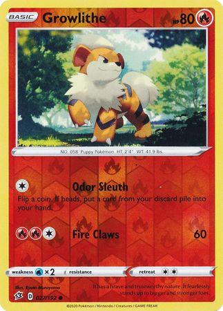 Growlithe - 027/192 - Common Reverse Holo