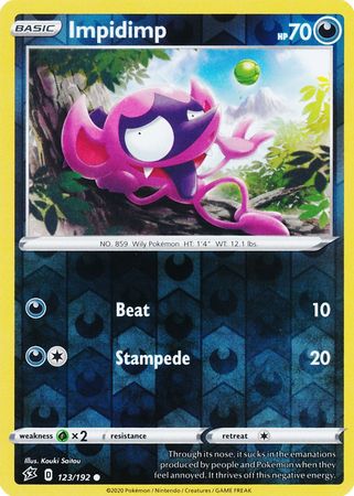 Impidimp 123 192 Common Reverse Holo Sword Shield Rebel Clash Reverse Holo Singles Impidimp 123 192 Common Reverse Holo Sword Shield Rebel Clash Reverse Holo Singles